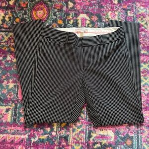 Banana Republic Black and White Grid Cropped Capri Pants